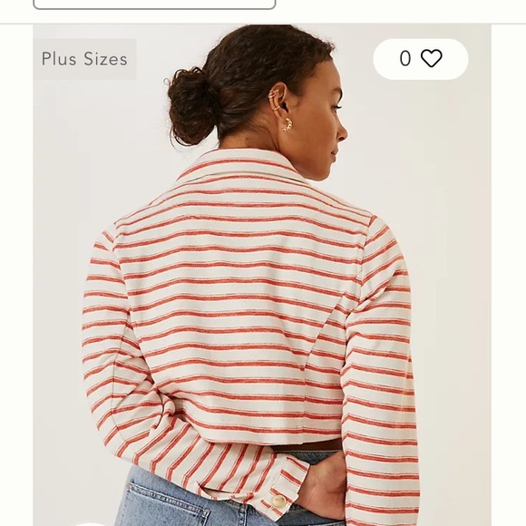 Anthropologie Maeve size 4 cropped striped jacket GUC - Picture 3 of 10